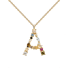 Load image into Gallery viewer, Letters Gold Necklaces