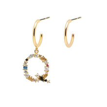 Load image into Gallery viewer, Letter Q earrings
