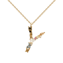 Load image into Gallery viewer, Letters Gold Necklaces