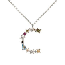 Load image into Gallery viewer, Letter C silver necklace