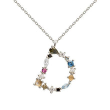 Load image into Gallery viewer, Letter D silver necklace