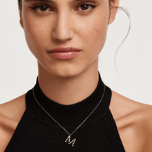 Load image into Gallery viewer, Letter M silver necklace