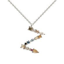 Load image into Gallery viewer, Letter Z silver necklace