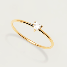 Load image into Gallery viewer, White Heart Ring Gold
