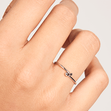 Load image into Gallery viewer, Black Essentia Silver Ring
