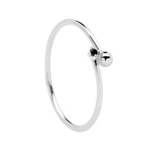 Load image into Gallery viewer, Black Essentia Silver Ring
