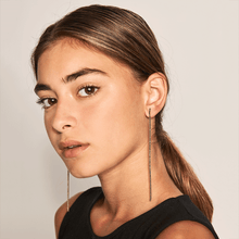 Load image into Gallery viewer, Black Sasha gold earrings
