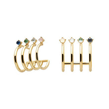 Load image into Gallery viewer, Aqua Gold Earrings
