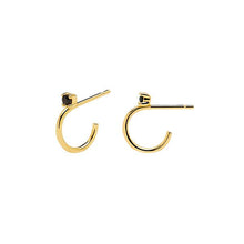 Load image into Gallery viewer, Black Kita Gold Earrings
