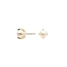 Load image into Gallery viewer, Solitary Mini Pearl Earrings
