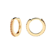 Load image into Gallery viewer, Champagne Mini Hoops Gold
