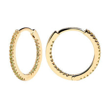 Load image into Gallery viewer, Olive Medium Hoops Gold
