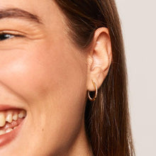 Load image into Gallery viewer, Lavender Medium Hoops Gold
