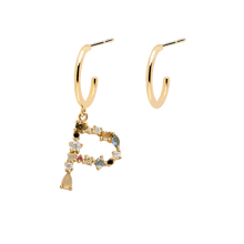 Load image into Gallery viewer, Letters Gold Earrings
