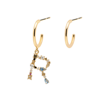 Load image into Gallery viewer, Letters Gold Earrings
