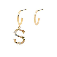 Load image into Gallery viewer, Letter S earrings
