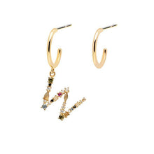 Load image into Gallery viewer, Letter W earrings
