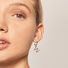 Load image into Gallery viewer, Letter W earrings

