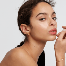 Load image into Gallery viewer, Fleur Gold Earrings
