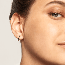Load image into Gallery viewer, Black Bird Silver Earrings
