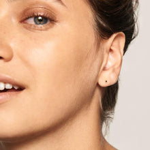 Load image into Gallery viewer, Black Essentia Silver Earrings
