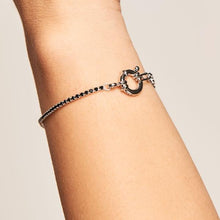 Load image into Gallery viewer, Black Mirage silver bracelet
