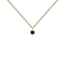 Load image into Gallery viewer, Black Solitary Necklace Gold
