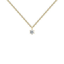 Load image into Gallery viewer, White Solitary Necklace Gold
