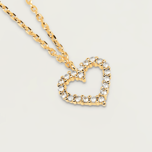 Load image into Gallery viewer, White Heart Necklace Gold

