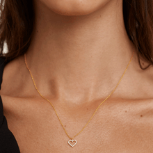 Load image into Gallery viewer, White Heart Necklace Gold
