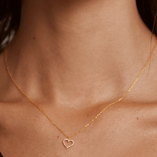 Load image into Gallery viewer, Lavender Heart Necklace Gold
