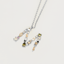 Load image into Gallery viewer, Letter M silver necklace
