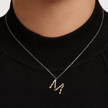 Load image into Gallery viewer, Letter M silver necklace
