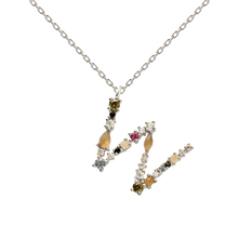 Load image into Gallery viewer, Letters Silver Necklaces
