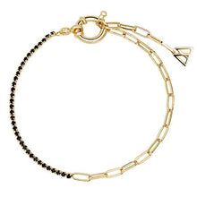 Load image into Gallery viewer, Black Mirage gold bracelet
