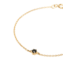 Load image into Gallery viewer, Black Solitary Bracelet Gold
