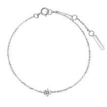 Load image into Gallery viewer, White Solitary Bracelet Silver
