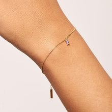 Load image into Gallery viewer, Purple Asana gold Bracelet
